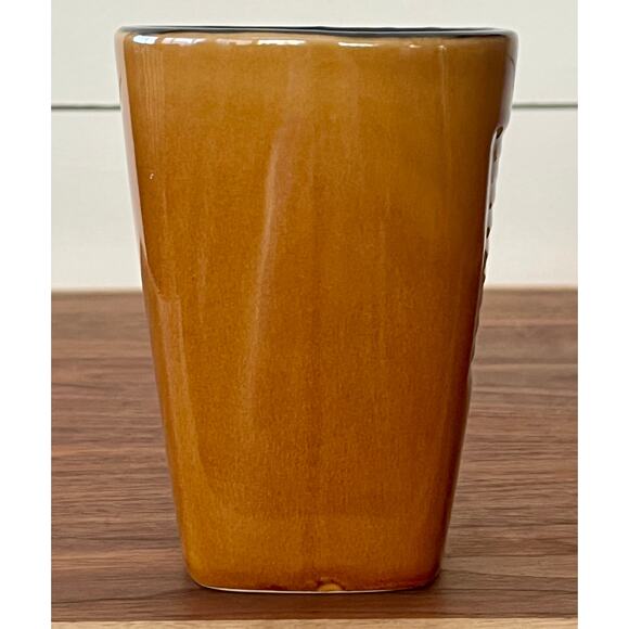 NWOT Vintage Sakura (Port of Call) Mandalay Brown Square Pattern Tall Mug - Picture 3 of 8